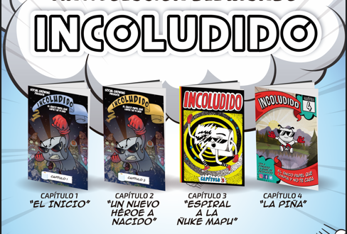 Portadas de los cuatro capítulos del cómic Incoludido